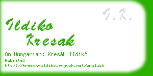 ildiko kresak business card